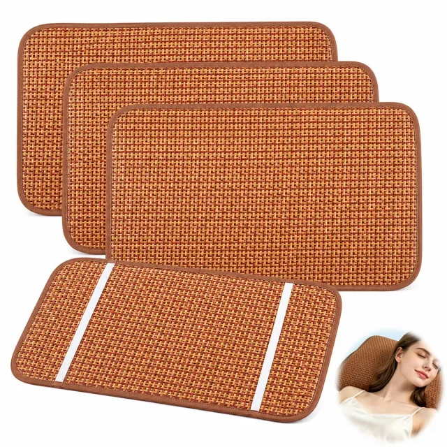 VHV Kussenslopen - Kussensteun - Koelmat - Koel kussensloop - Ijszijde kussensloop - Set van 4 - Ademend - Koelend - Anti-slip - Voor de zomer en warme nachten - 40*60cm 4pcs - Bruin