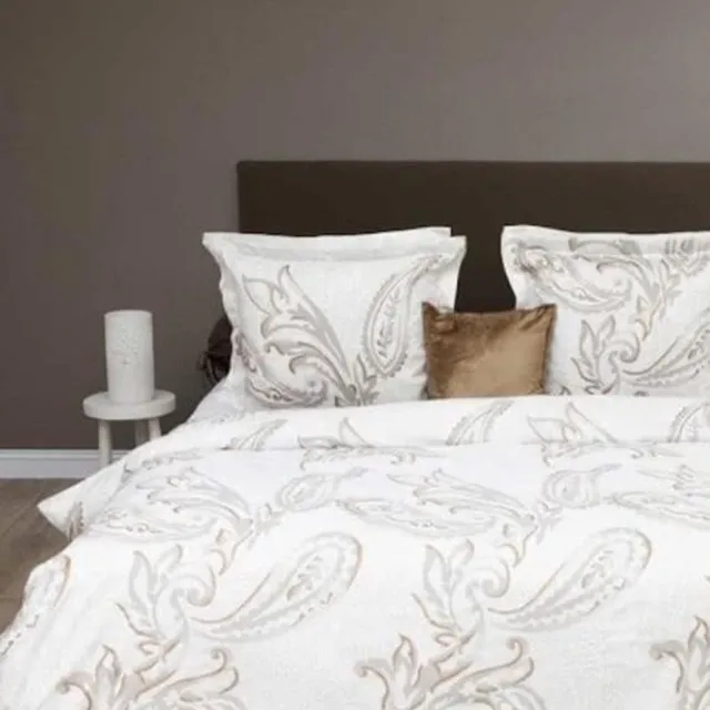 Heckettlane HNL Refined Paisley Dekbedovertrek - 135x200 + 80x80 cm - Offwhite