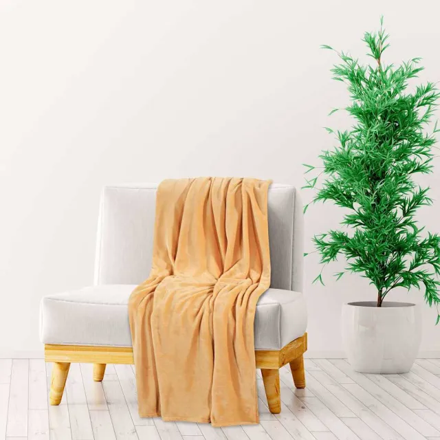 vidaXL Deken 150x200 cm polyester woestijnmist bruin, foto 2