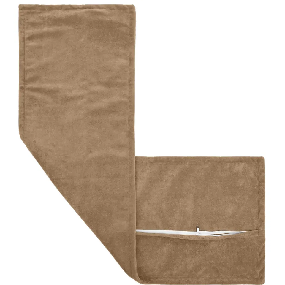 vidaXL Kussensloop HOUTEN Taupe 40 x 145 cm Microfiber Fleece, foto 3