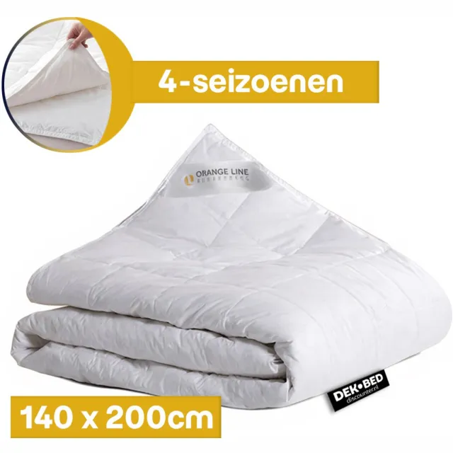 Dekbed-Discounter Orange Line Dekbed 140 x 200 cm - 4-seizoenendekbed - Wasbaar op 60 graden - Anti-allergisch - Wit