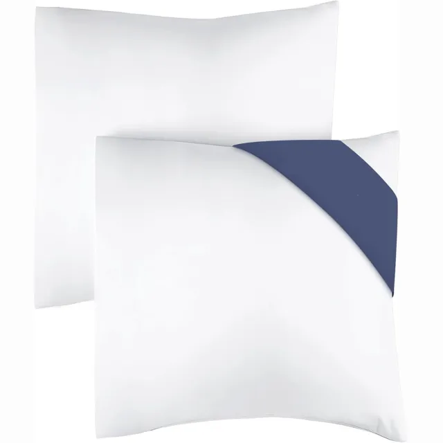 Famanu Kussensloop 80x80 cm wit – set van 2 – kussenslopen gemaakt van hoogwaardige microvezel – zachte, comfortabele, machinaal wasbare kussenovertrek – kussenslopen 80x80 cm – 2-pack wit – duurzaam