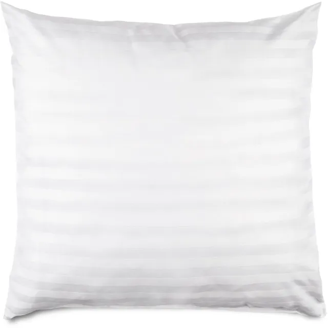 Darymex Bamboe Kussensloop 40x40cm - Wit Gestreept, Katoen & Bamboe