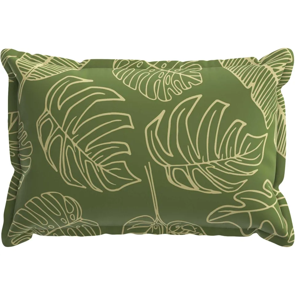 vidaXL Kussensloop 6 st HOUTEN Bladontwerp 40 x 60 cm Polyester Groen