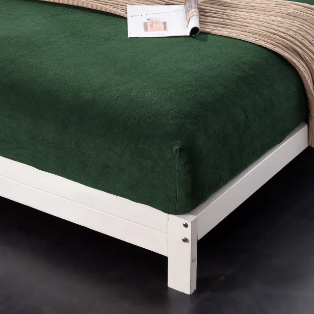 cotton world MIŚ - Hoeslaken met Elastiek - Flessengroen - Hoogte 28 cm - Comfort & Duurzaam