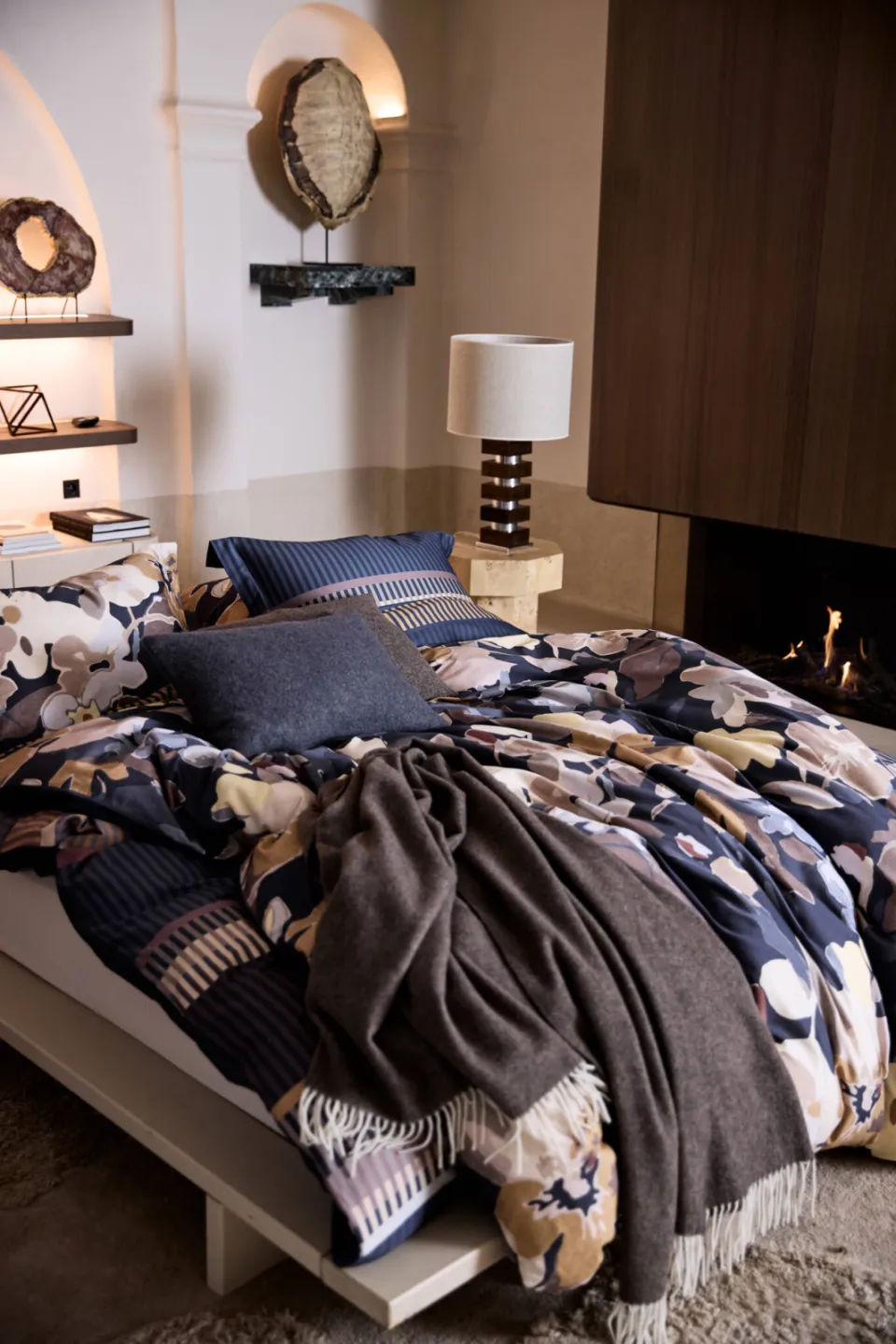 Vandyck Home Bellavita wollen kussensloop blauw, foto 4