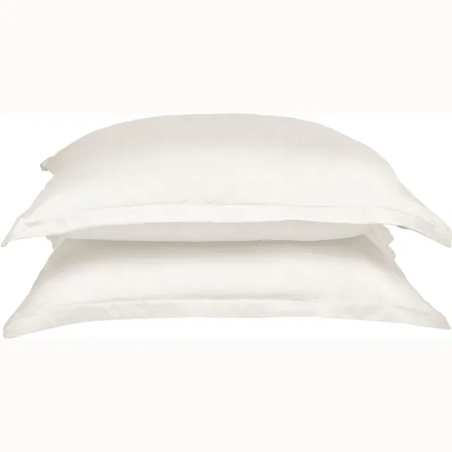 Coco & Cici TENCEL - Sateen kussensloop Off White - 1 kussensloop 50x70 zonder volant Wit