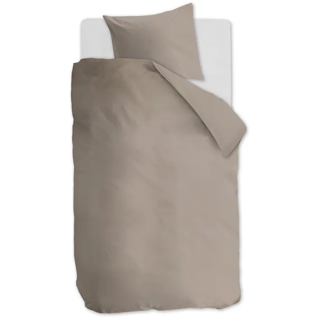 Ambiante Cotton Uni dekbedovertrek - Taupe