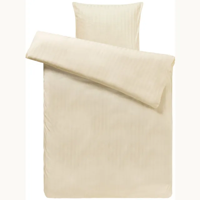 PULSIVA Dekbedovertrekset Satina 20 mm; 160x210 cm (BxL), 65x100 cm (LxB); champagne
