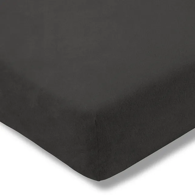 Estella Velours Hoeslaken met Elastiek 200x200cm Antraciet 175g/m2
