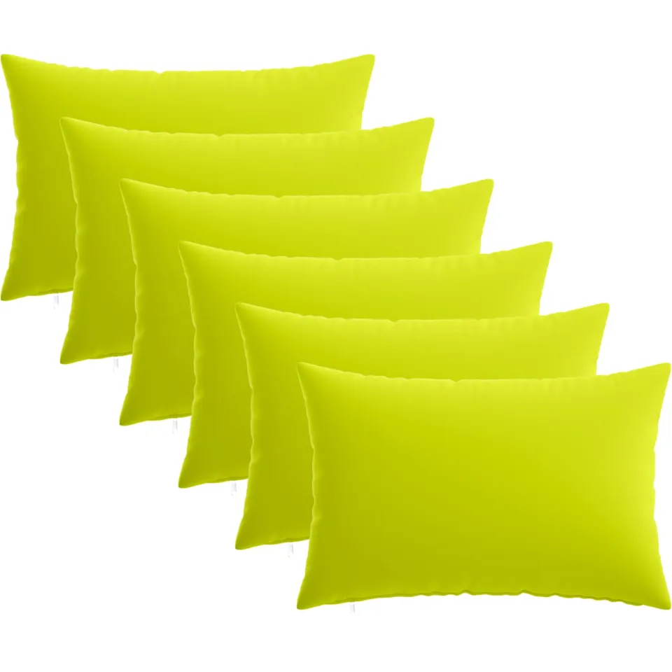 vidaXL Kussensloop 6 st HEERLEN Helder groen 30 x 50 cm Polyester