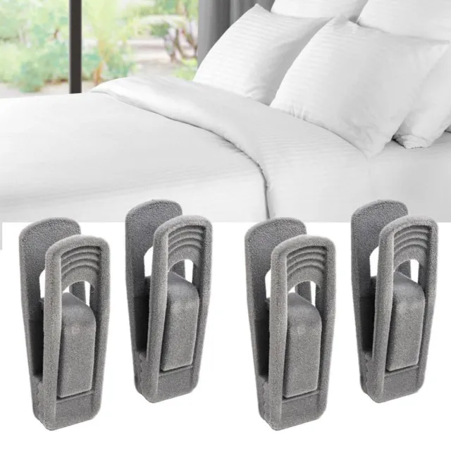 Goodlux dekbedclips - Dekbed klemmen - Dekbed knijpers - 4 stuks - Grijs