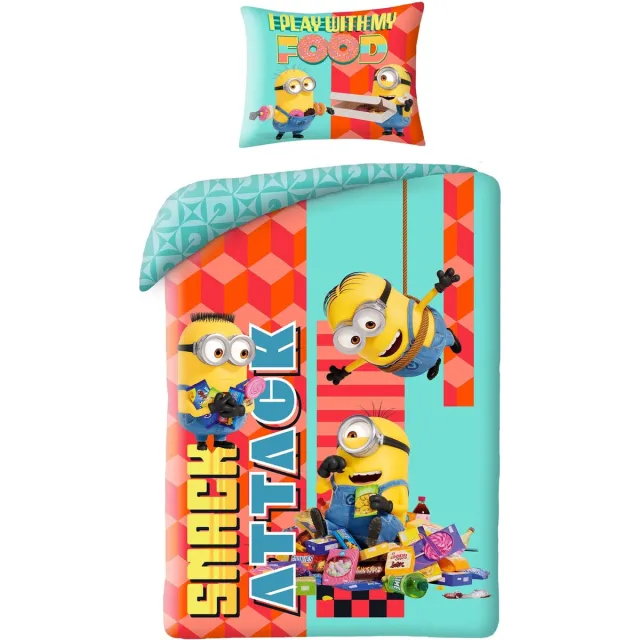 Minions Dekbedovertrek Snack Attack - 140 x 200 cm - polyester Multicolor