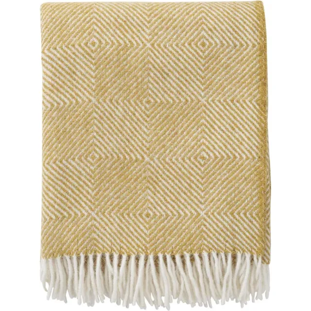 Klippan recycled wollen plaid - Gooseye - geel - 130x200cm