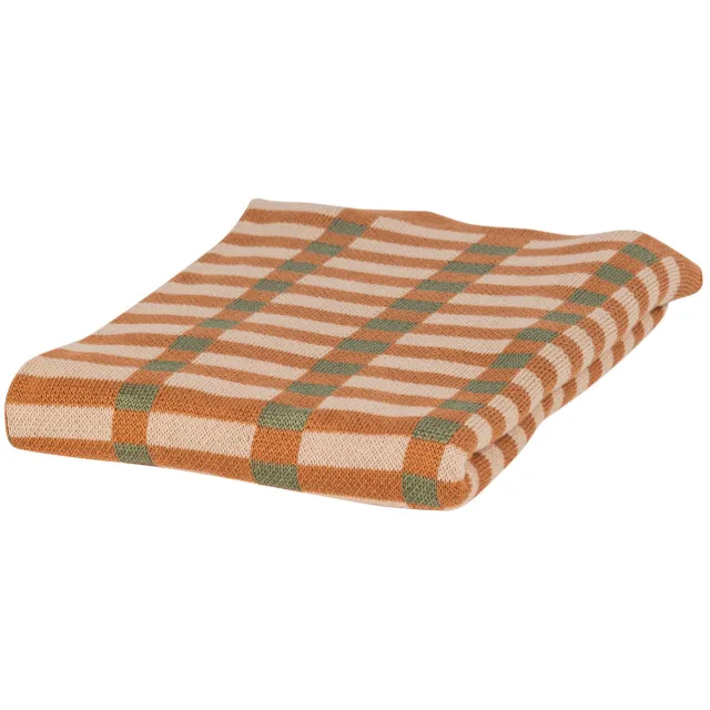 WOOOD Vola plaid oranje green/orange