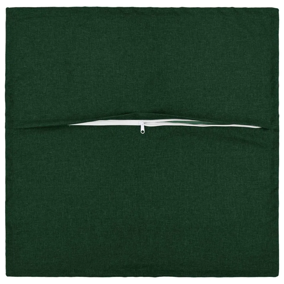 vidaXL Kussensloop 12 st HOUTEN Donkergroen 50 x 50 cm Faux Linnen groen, foto 4