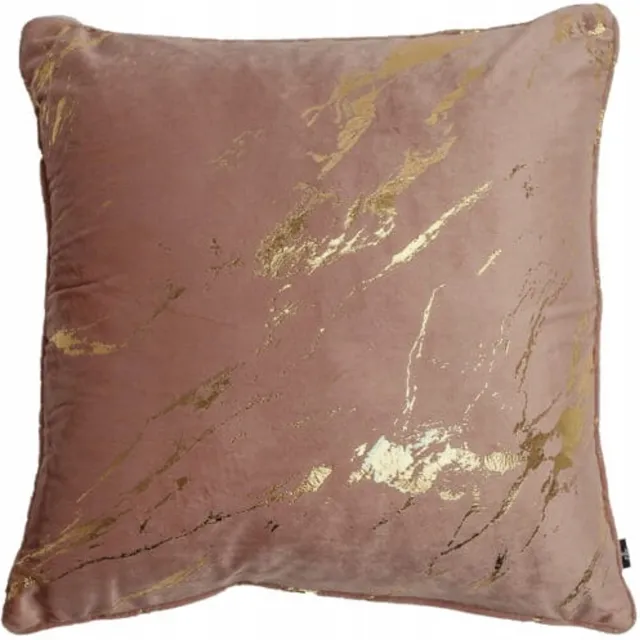 Chic Home Velours Kussenhoes 45x45cm - Endless Roze/Goud