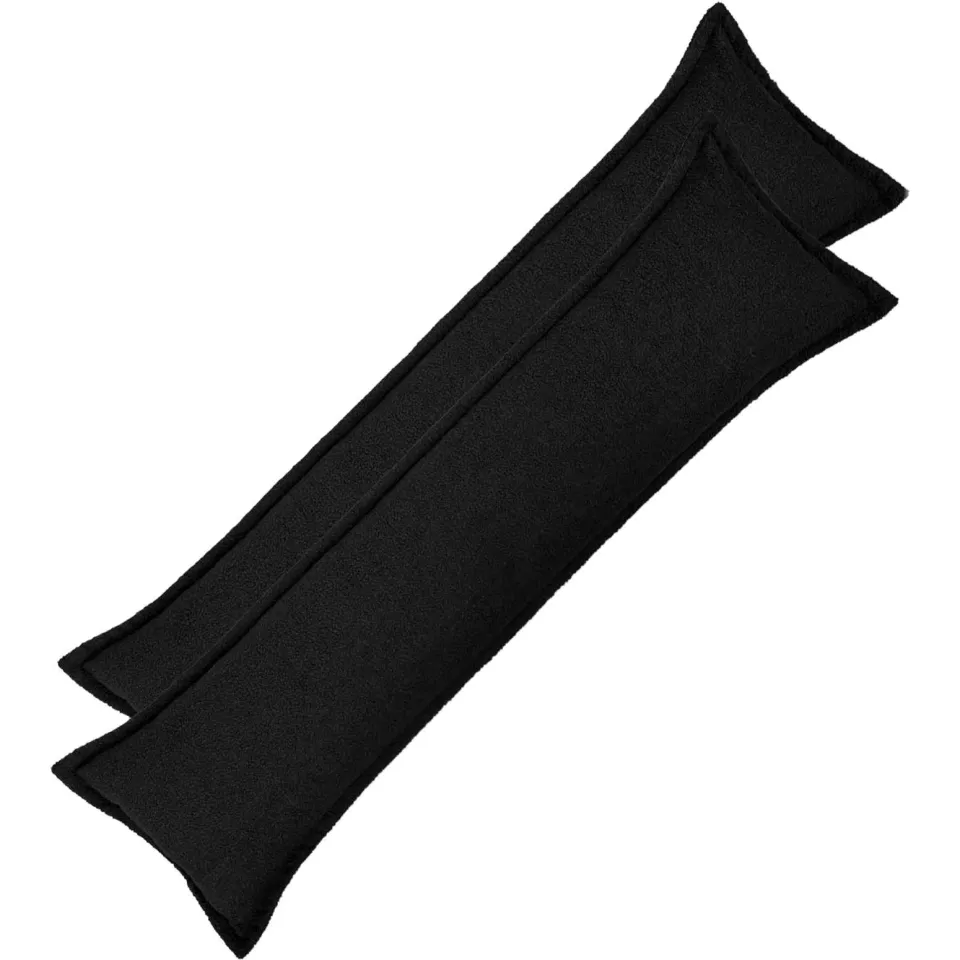 vidaXL Kussensloop 2 st HOUTEN Zwart 40 x 145 cm Bouclé, foto 3