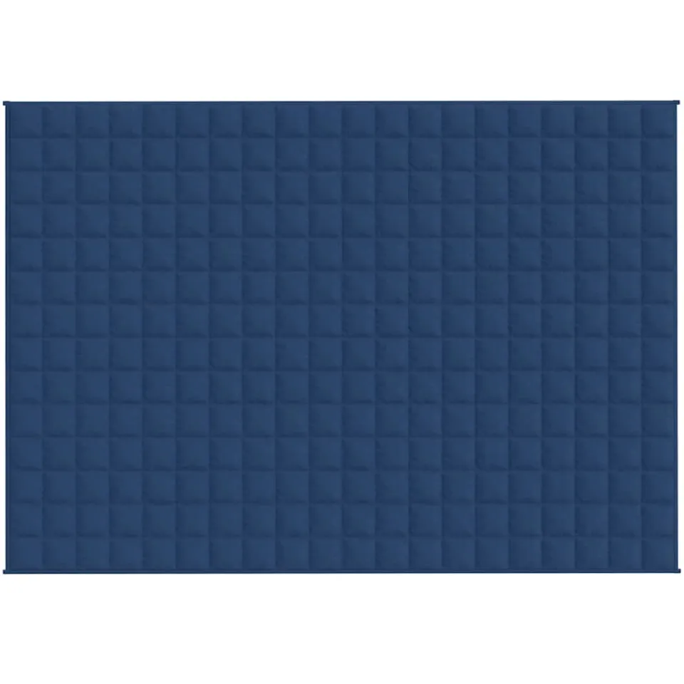 vidaXL Verzwaringsdeken 138x200 cm 6 kg stof blauw
