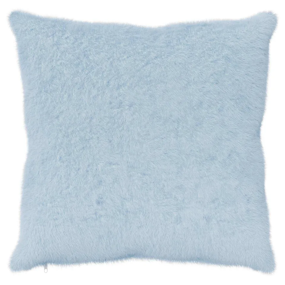 vidaXL Kussensloop 2 st HEERLEN Lichtblauw 65 x 65 cm Nep Konijnenbont