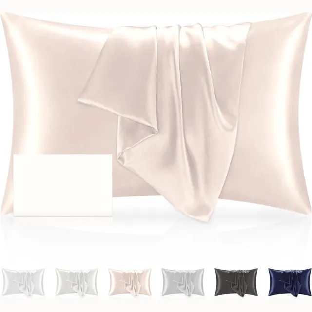Famanu Zijden kussensloop - 100% zijde - 50 x 70 cm - superzacht zijden kussensloop - 22 momme - 1 stuk ademende kussensloop - roze
