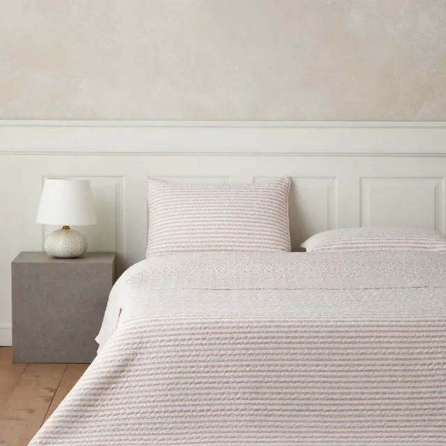 English Home Belle Band - Bedsprei 160x220 cm – 2-persoons – Multifunctionele Sprei – Polyester – Roze