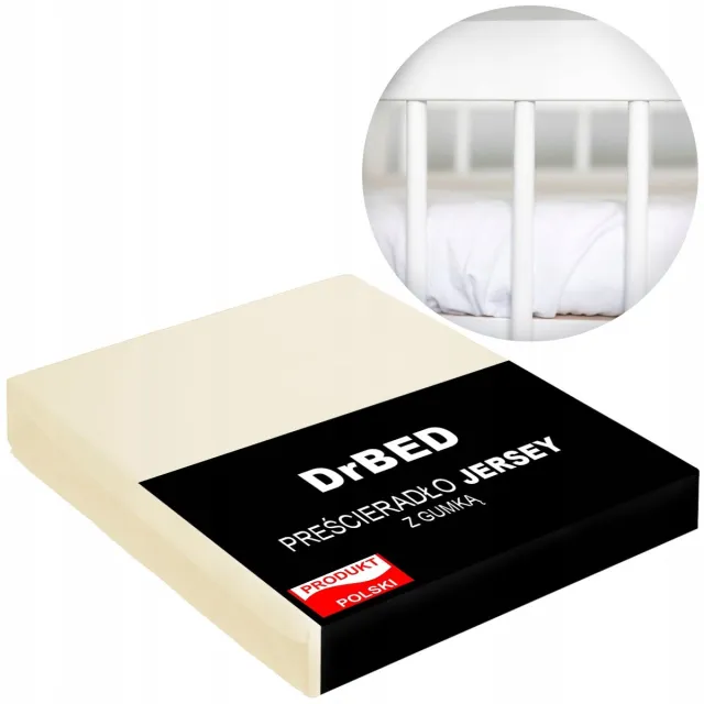 DrBED Jersey Kinderledikant Laken met Elastiek - Ecru