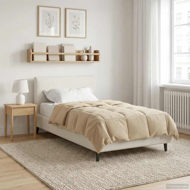 vidaXL Vol jaar dekbed 135 x 200 cm Microfiber (100% polyester) Crème