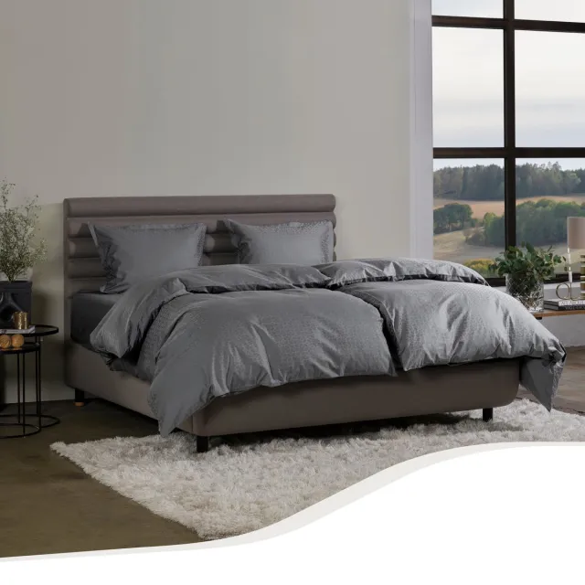 TEMPUR Home by TEMPUR® - Dekbedovertrek van katoensatijn - strijkvrij en droger geschikt - Antraciet - 240x220 cm - zonder kussensloop