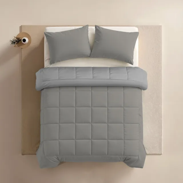 Zelesta Comfort Duo Kussensloop - Grijs 80x80cm Mineraal