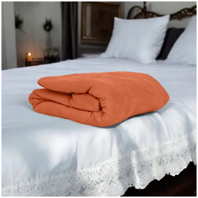 Kam-Pol Jersey Hoeslaken met Elastiek 200x220cm - Baksteen Rood Baksteenrood