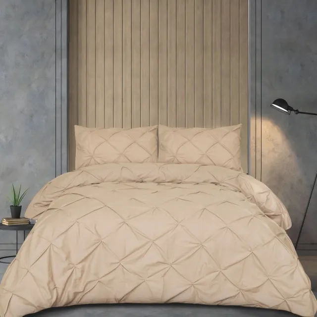 Beau Maison Dekbedovertrek Monte Carlo Zand 240x200/220 + 2 kussenslopen Zand/Sand