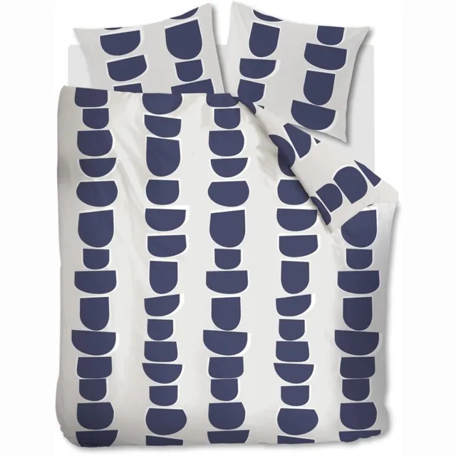 vtwonen Moons dekbedovertrek - Tweepersoons - 200x200/220 - Indigo