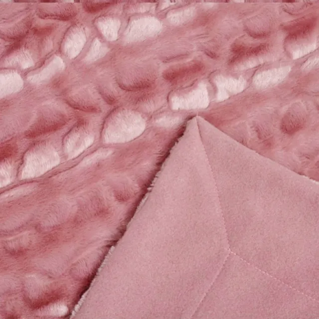 Livello Zachte Roze Plaid / Deken van Kunstbont 130x170 cm