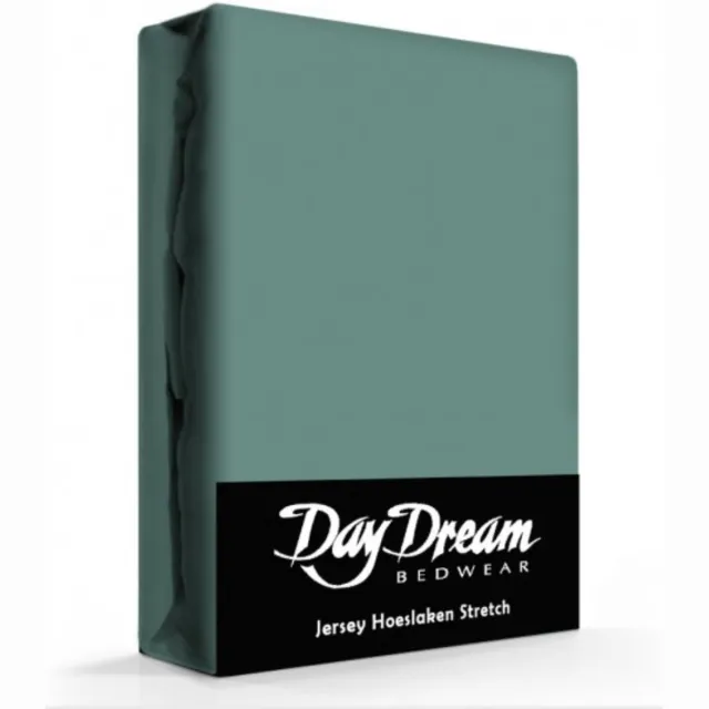 Day Dream hoeslaken - jersey - 90 x 200 - Petrol