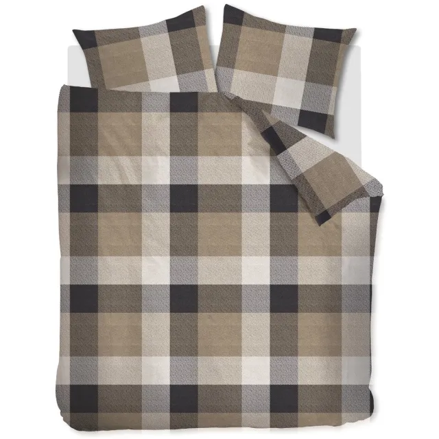 Beddinghouse Dekbedovertrek Flanel Dario Taupe