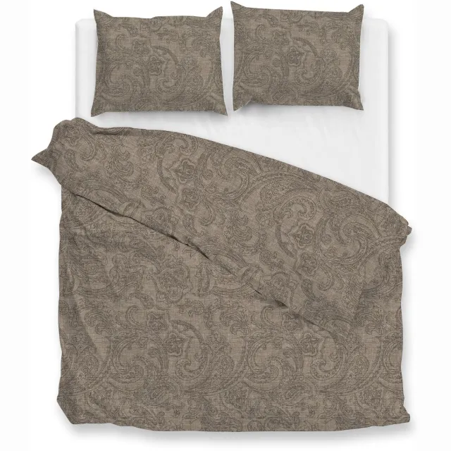 Zohome Dekbedovertrek Paisley-di-Lino - Abstract Bedlinnen - Taupe - Dekbedhoes van 100% Katoen, foto 3