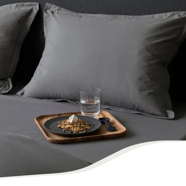 TEMPUR Home by TEMPUR® kussensloop 60 x 50 cm – Antraciet – Egyptisch Katoen – Strijkvrij – Geschikt Voor Droger