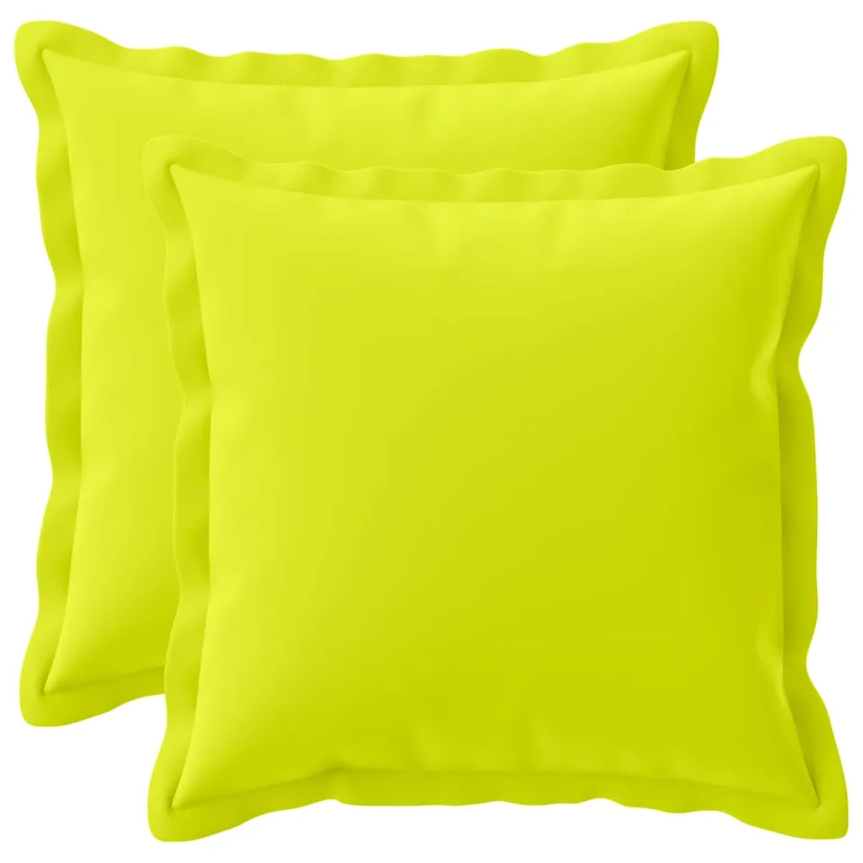 vidaXL Kussensloop 2 st HOUTEN Helder groen 30 x 30 cm Polyester, foto 3