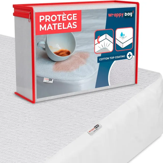Wrappy bag Matrasbeschermer - waterdichte matrashoes Wit
