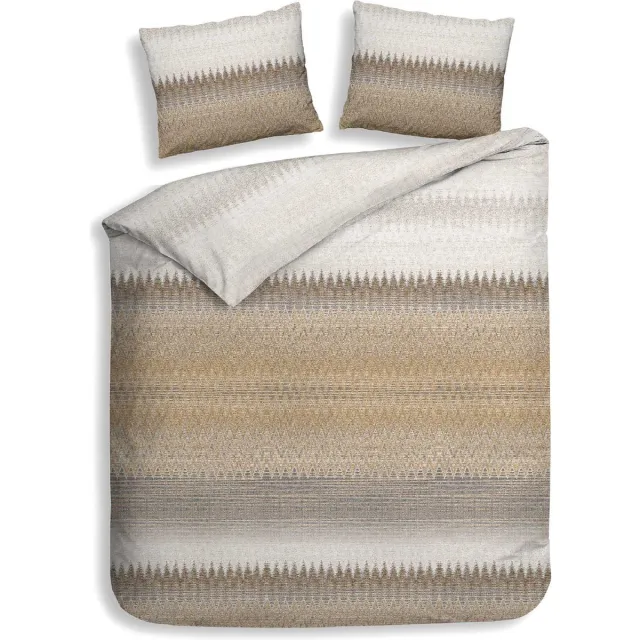 Heckettlane Heckett & Lane Flanel dekbedovertrek Abbe (Sepia Natural) - 200x200/220 cm