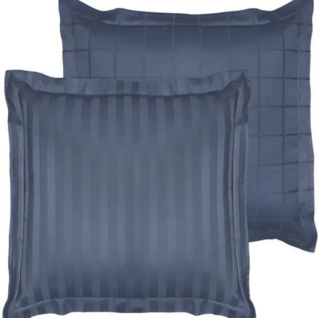 De Witte Lietaer Kussensloop Zygo Indigo - 50 x 70 cm - Blauw - Katoen Satijn