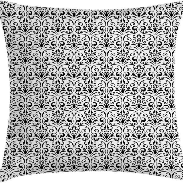 ABAKUHAUS Kussenhoes Barok – berenklauw, 45x45 cm, antraciet/wit