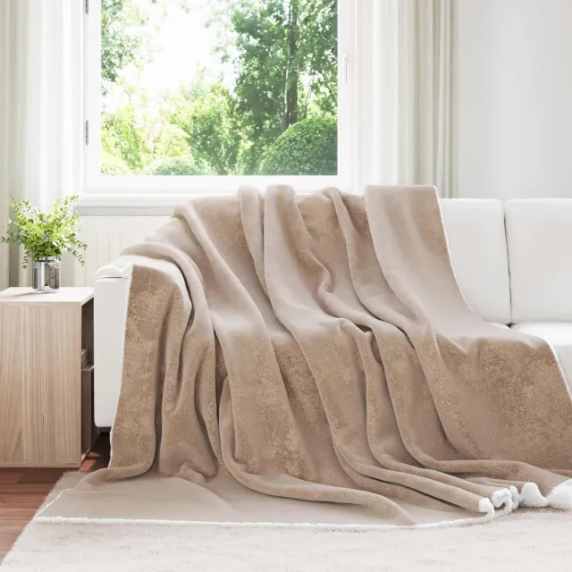 vidaXL plaid Camel 270 x 240 cm 3,17 kg Fleece, foto 2