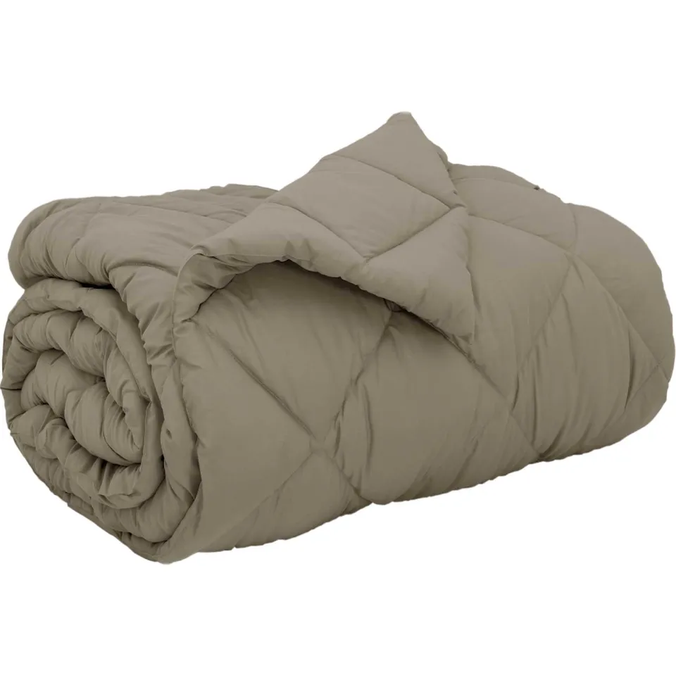 vidaXL Winter Dekbed 135 x 220 cm 450 gsm Microvezel Lichtgrijs, foto 3