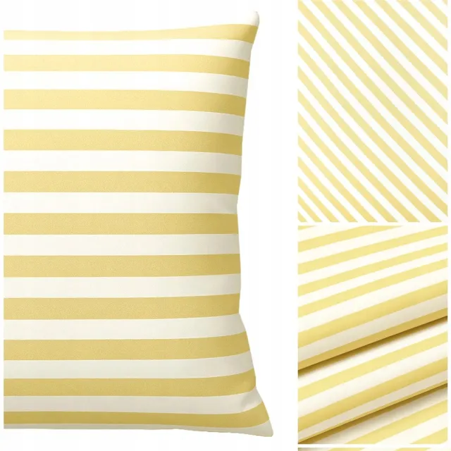 LOZKOHOLICY.PL Decoratieve Kussensloop 40x40cm Gestreept Microvezel met Rits wit