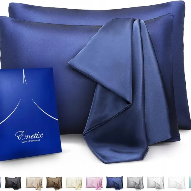 FPH Świat Natalii 2x Satin Kussenslopen met Luxe Cadeauverpakking - Merkloos Blauw