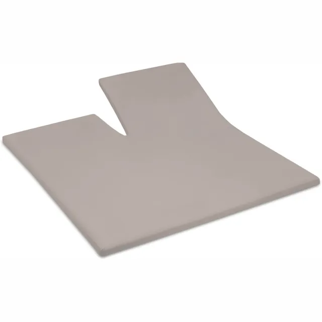 Cinderella Sundays - Topper Hoeslaken met split - 200x210 cm - Tot 15 cm matrashoogte - 100% Katoen-Satijn - Taupe