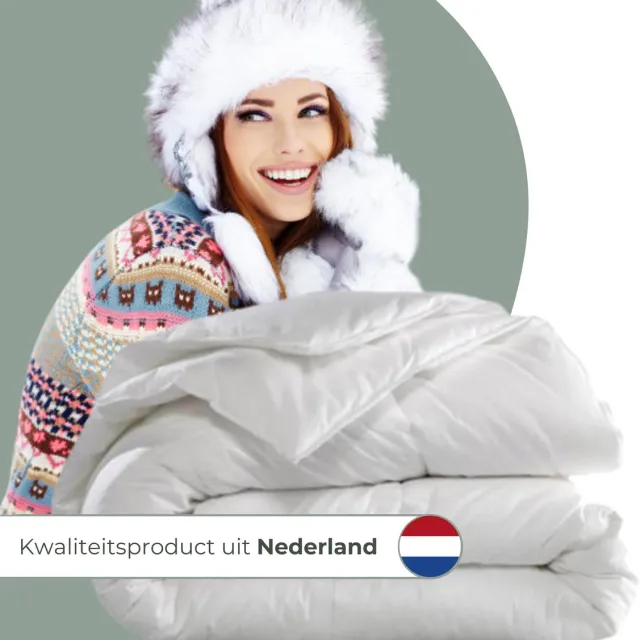 Zavelo Dik Hollands Donzen 4-seizoenen Dekbed -2-persoons (200x220 cm) Wit