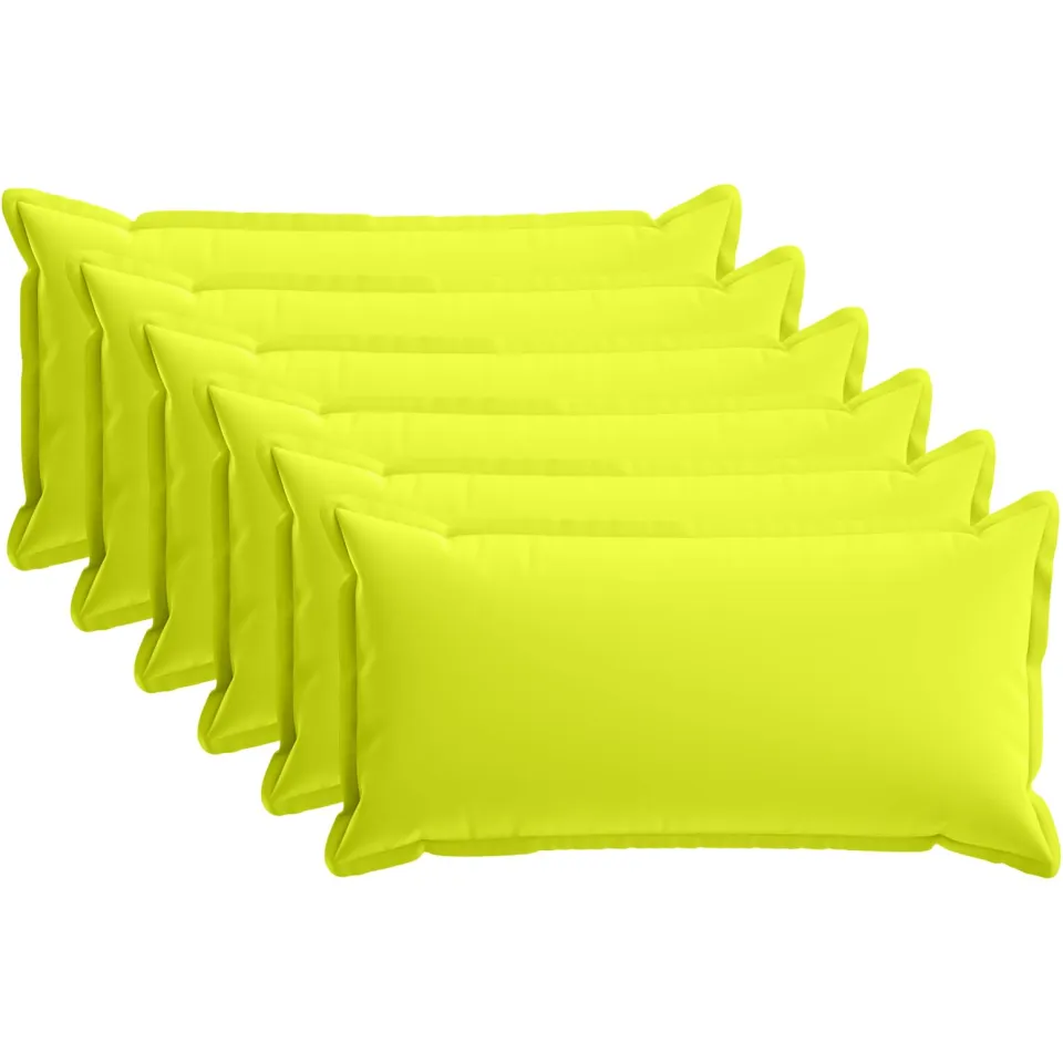 vidaXL Kussensloop 6 st HOUTEN Helder groen 40 x 70 cm Polyester